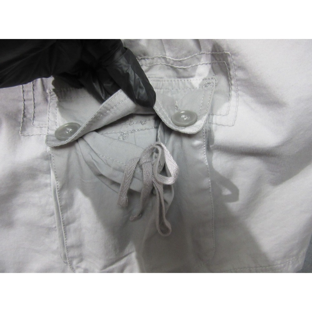 PrAna Skirt Women 8 Gray Mini Breathe Utility Cargo Pockets Outdoor Cinched Hem - Picture 8 of 16